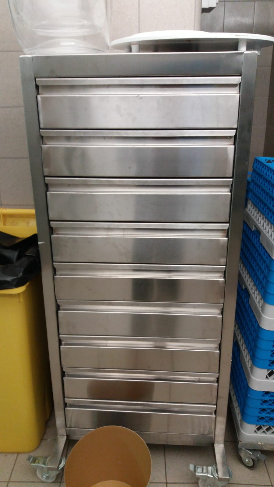 cassettiera in acciaio inox